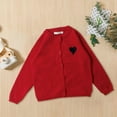 thumbnail image 4 of XBASW Kids Baby Girls Embroidered Sweater Solid Cardigans Jacket Spring Fall Girls Knitting Sweater for Toddler 1-7 Years, 4 of 7