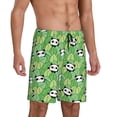 thumbnail image 2 of Sikiie Cartoon Panda And Leaf 1 Mens Pajama Shorts, Lightweight Lounge Pant with Pockets Soft Sleep Pj Shorts for MenLarge, 2 of 6