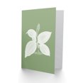 thumbnail image 2 of White and Green Exotic Flora Greetings Card Plus Envelope Blank inside, 2 of 3