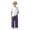 Purple, variant on Boys' Sweatpants Straight Wide Loose Tousers with Pockets Elastic Waistband School Sports Pants, Size 9-10 Years, Purple