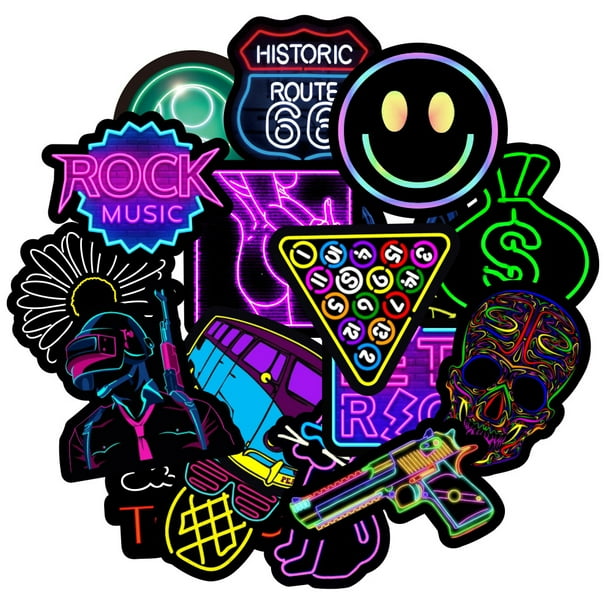 50 pegatinas, pegatinas de vinilo de graffiti. Pegatinas decorativas para portátiles, fundas, motos, patinetas, coches, esquís, pegatinas de equipaje.