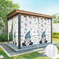 thumbnail image 6 of Outdoor Curtains for Patio Waterproof, Christmas Outdoor Privacy Panels Grommet, Xmas Gnomes Snowflakes Gingerbread Man Blackout Outside Curtains for Porch/Cabana/Pergola/Gazebo 54"x84", 1 Panel, 6 of 8