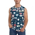 thumbnail image 2 of Goofa Dental Printed Men's Sleeveless T-Shirt - Athletic Gym Workout Tank Top for Men - Moisture-Wicking, UPF 30+ Quick-Dry Muscle Tee-X-Large, 2 of 8