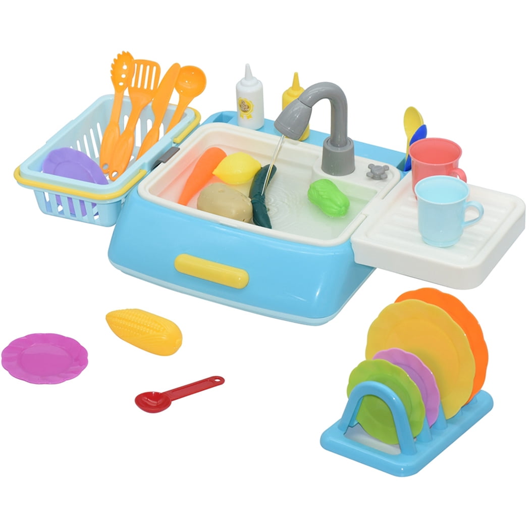 Dishwasher Playing Toy Electric Plastic Pretend Play Toy Kitchen