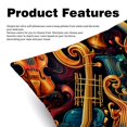 thumbnail image 2 of Musical Instrument Elegant Velvet Throw Pillow Covers Set of 2 for Bed and Throw Pillows - 16x16, 18x18, 20x20 Inches with Unique Patterns for Home Decor and More, 2 of 6