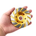 thumbnail image 4 of 4 Pouces Béton Pierre Céramique Turbo Diamant Meule à Coupe, 12 Segs Lourds Meuleuse d'Angle Roues pour Meuleuse d'Angle (Jaune), 4 of 7