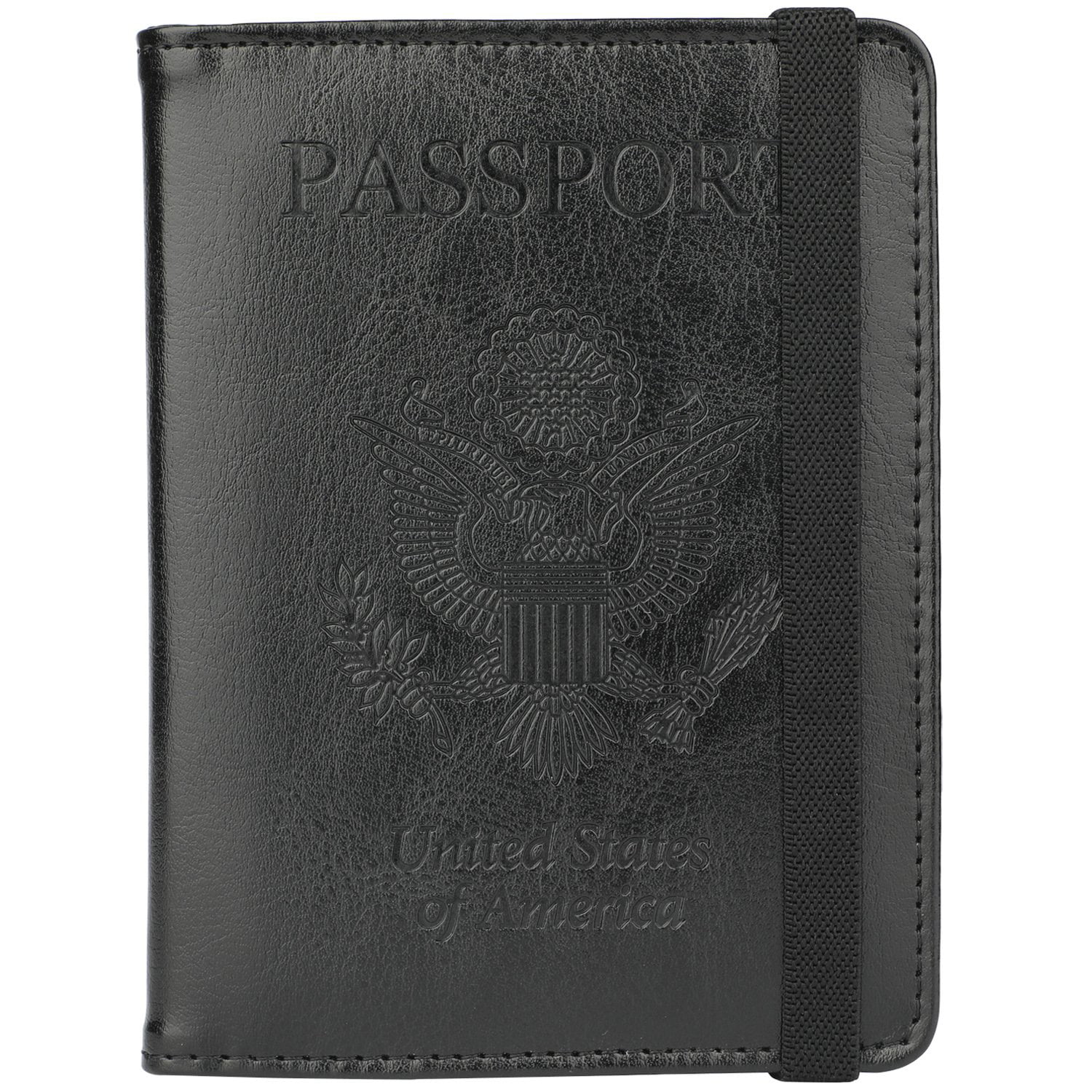 GDTK Leather Passport Holder Cover Case RFID Blocking Travel Wallet 