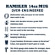 thumbnail image 4 of Taza YETI Rambler, apilable, 414 ml, con aislamiento al vacío, inoxidable, 4 of 8