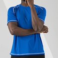thumbnail image 5 of Sngxgn Menâs Active Crew Neck T Shirts Short Sleeve Tee(Blue,XXXXL), 5 of 6