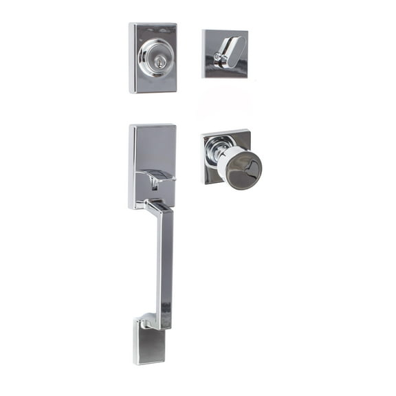 Sure-Loc Sh507-S-Bg-Sq Stockholm Sectional Single Cylinder Keyed Entry Handleset - Chrome