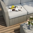 thumbnail image 5 of HAPPATIO 7-Piece Wicker Patio Conversation Set with Beige Cushions, 5 of 8
