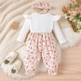 thumbnail image 6 of KEXE Infant Girl Clothes 12 Months Girl Clothes Newborn Baby Girl Fall Clothes Bow Jumpsuits Ruffle Short Sleeve Outfit Infant Cute Romper, 6 of 8