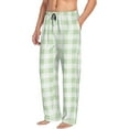 thumbnail image 6 of Susaid Green Checkboard Print Mens Pajama Pants Set Sleep & Lounge Pants, PJ Bottoms with Pockets and Button Fly-3X-Large, 6 of 6