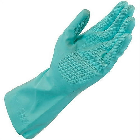 Quickie Reusable Nitrile Gloves, Large, Teal