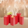 thumbnail image 4 of 6PCs Red Metal Pedestal Stand for Party,Square Display Stands Pillars for Wedding, Square Tall Pedestal Cake Stands Pillars for Parties, Sculpture Display Column Decoration Cube, 4 of 17