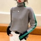thumbnail image 1 of C.New S Suéter de mujer de punto nuevo de cuello alto Harajuku suéter de punto vintage suéteres casuales delgados para damas cálidos populares para mujer, 1 of 5