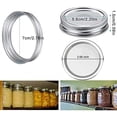 thumbnail image 2 of Mason Jar Lids Canning Lids Regular Mouth with Silicone Seals Rings Fits Ball, Kerr Jars Split-type Leak Proof, Silver/24 Count (Only Lids), 2 of 7