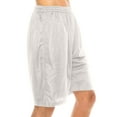thumbnail image 2 of J. METHOD Men's Basketball Shorts Solid Plain Mesh Regular Fit Comfy Gym Workout Active Pants NEMP26 White L, 2 of 5