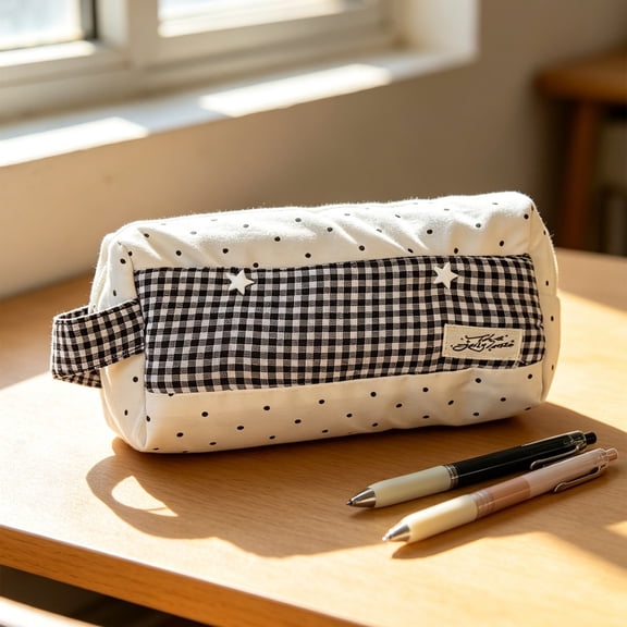 Large Capacity Pencil Case with Zipper,Cute Pencil Pouch,Multifunctional Portable Stationery Organizer Bag for College, Office, Travel