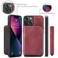 thumbnail image 3 of iPhone 13 Case,Dteck Magnetic Leather Detachable Wallet Functional Removable Case Shockproof Rubber Cards Holder Money Pocket Hybrid Kickstand Back Cover For Apple iPhone 13 6.1-inch,Red, 3 of 7