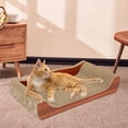 thumbnail image 6 of Cat Scratcher Cardboard Pet Sofa Cat Scratch Bed Furniture Protector Corrugated Grinding Claw Cat Toy Pet Bed for Indoor Cats , Brown 61cmx30cmx11cm, 6 of 10