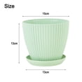 thumbnail image 2 of Bgsha 5 Pack 6 Inch Plant Pots Plastic Flower Pots Modern Flower Pots Indoor Outdoor, 2 of 6
