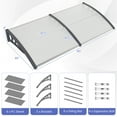 thumbnail image 3 of Costway 80" x 40" Patio Awning Canopy Outdoor Window Door Overhang Rain Snow Protection Gray, 3 of 10