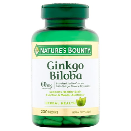 Nature's Bounty Ginkgo Biloba Capsules, 60 mg, 200 (Best Ginkgo Biloba Supplement Brand)