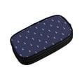 thumbnail image 2 of Uemuo Anchor Heart Blue Printed Pencil Pen Case, Portable Pencil Pouch with Zipper, Compact Stationery Bag Makeup Bag, Pencil Bag for Home Office, 2 of 9