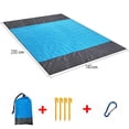 thumbnail image 5 of Escape To Paradise: Oversized Beach Blanket, Sandproof 210 X 200 Cm, Ripstop Polyester Mat For 3-4 People, Quick Dry, Waterproof, Folds Into Carry Bag, Sand-Repellent Picnic, 5 of 5
