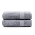 thumbnail image 1 of Juego de toallas de baño LANE LINEN, 100% algodón, 35 x 66 cm, 2 unidades, color gris, 1 of 9