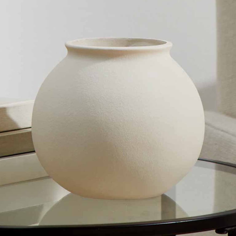 Better Homes & Gardens Matte Ceramic Round Vase, Off-White photo 6