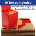 thumbnail image 2 of Large thick cardboard raffle Ballot Box 9.5"H x 6.5"W x 6.5"D Charity Donation collection Box office Suggestion comment Box removable display area 6.5" x 6.5" Includes 1000 SheetsRed 10 pack, 2 of 5