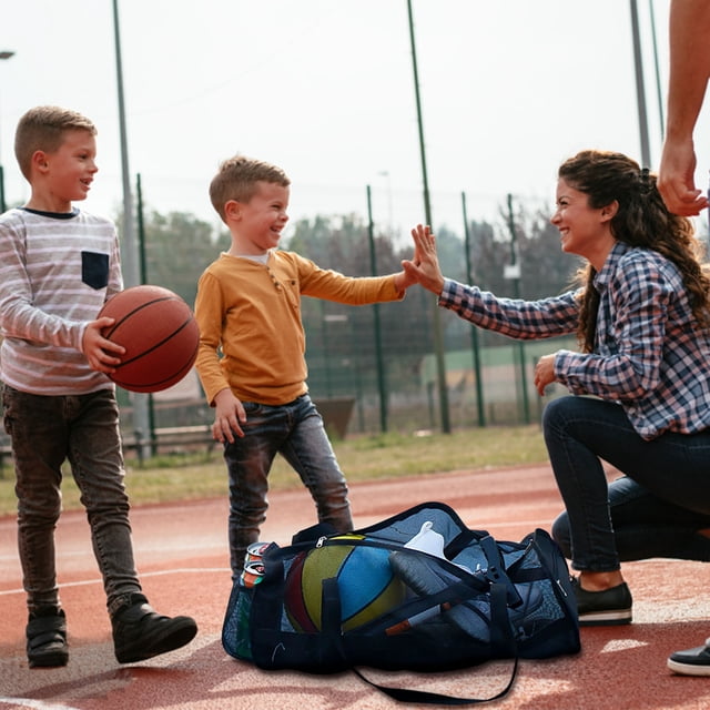 BAOPAI Sac de Sport Grande Capacité pour Basketball Soccer Volleyball avec Bandoulière Réglable Sac de Rangement Portable