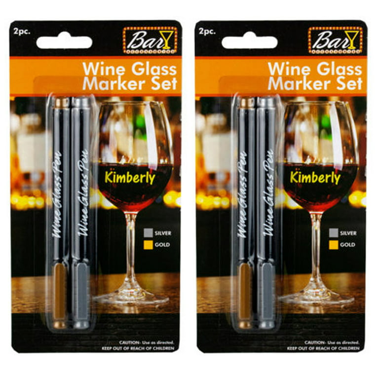 Vino Marker Wine Glass Pens Washable Drink Markers - Perfect for Holiday  Parties