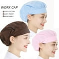thumbnail image 3 of Work Headband Canteen Catering Bundled Hair Work Wear Cotton Cooking Hygienic Cap Chef Cap Wrap Hair Hat Cook Hat Dust proof Work Cap BLACK, 3 of 8