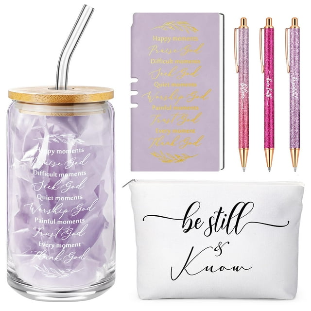 Set de regalo Spakon Christian para mujer, biblia, tamaño A6, diario de piel