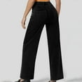 thumbnail image 5 of YDFCWXW Women's Wide Leg Jeans High Waisted Tummy Control Soft Stretchy Comfort Fit Pull On Denim Pants Black, XXL, 5 of 8