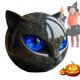 thumbnail image 4 of Halloween Cat Sculpture Resin Tabletop Statue For Home Decor () Black Blue, 4 of 9
