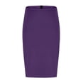 thumbnail image 6 of Gbsyewxs Womens Skirts Midi High Waist Solid Color Pencil Skirt Zipper Slim Business Women'S Skirts Purple, 6 of 8