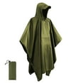 thumbnail image 1 of Military Style Poncho Multi Use Rip Stop Camouflage Rain Ponchohooded Waterproof Raincoat For Outdoor Activities, 1 of 4