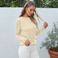thumbnail image 5 of SUNBS Long Sleeve Shirts for Women Crew Neck Fall Fashion Pullover Casual Tops Clothes, 5 of 9