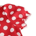thumbnail image 5 of LTTVQM Girls Summer Dresses 11-12 Retro Polka Dots Polo Dresses Loose Fit Collared Midi Dresses Soft Short Sleeve A-Line Dresses Red 11-12, 5 of 7
