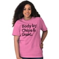 thumbnail image 4 of Body By Chips Guacamole Funny Saying Plus Size Crewneck Graphic Tee Shirt Brisco Brands 2X, 4 of 5