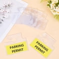 thumbnail image 3 of 6 soportes transparentes para permisos de estacionamiento, para coche, verticales, para espejo retrovisor, universales, de PVC transparente., 3 of 6