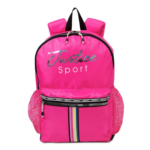 Justice JSport Girls Fuchsia Pink Backpack