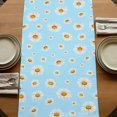 thumbnail image 5 of Table Runners 90 Inches Long Dress Scarves, Spring Floral Daisy Farmhouse Coffee/Dining/Kitchen Table Runner for Living Room, Blue Elegant Pastoral Flowers Watercolor 13x90 Inch, 5 of 9