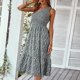 thumbnail image 2 of Vestido con estampado floral, vestido fruncido informal para el trabajo diario LYUMO Chamarras de Polar, 2 of 6