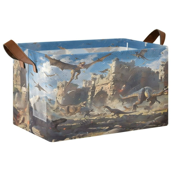 Ryvnso Dragons Storage Bins Large Basket Foldable Cube Toys Organizer with Handles 1 PC