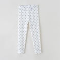 thumbnail image 4 of zbxnLI Girls Knitted Leggings Elastic Waist Polka Dots Bottoms Fashion Comfy Casual Pants for Kids 2-13 Years, 4 of 5